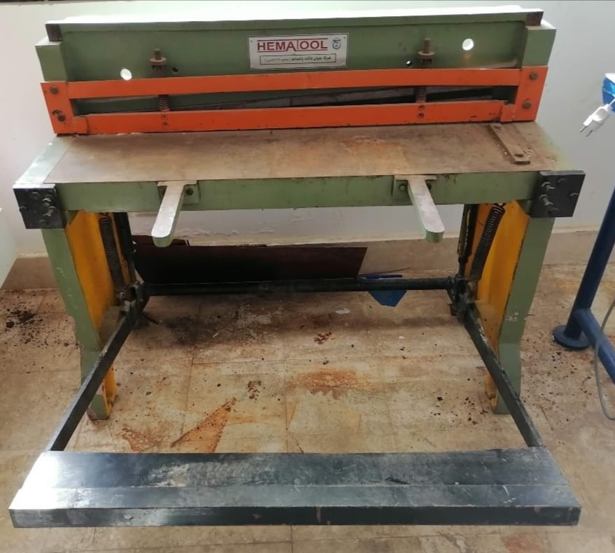 Cutting sheet metal.